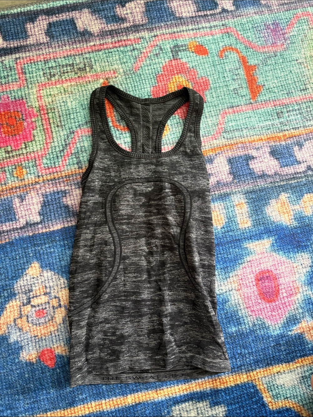lululemon athletica Charcoal Heathered Gray Racerback Tank Top